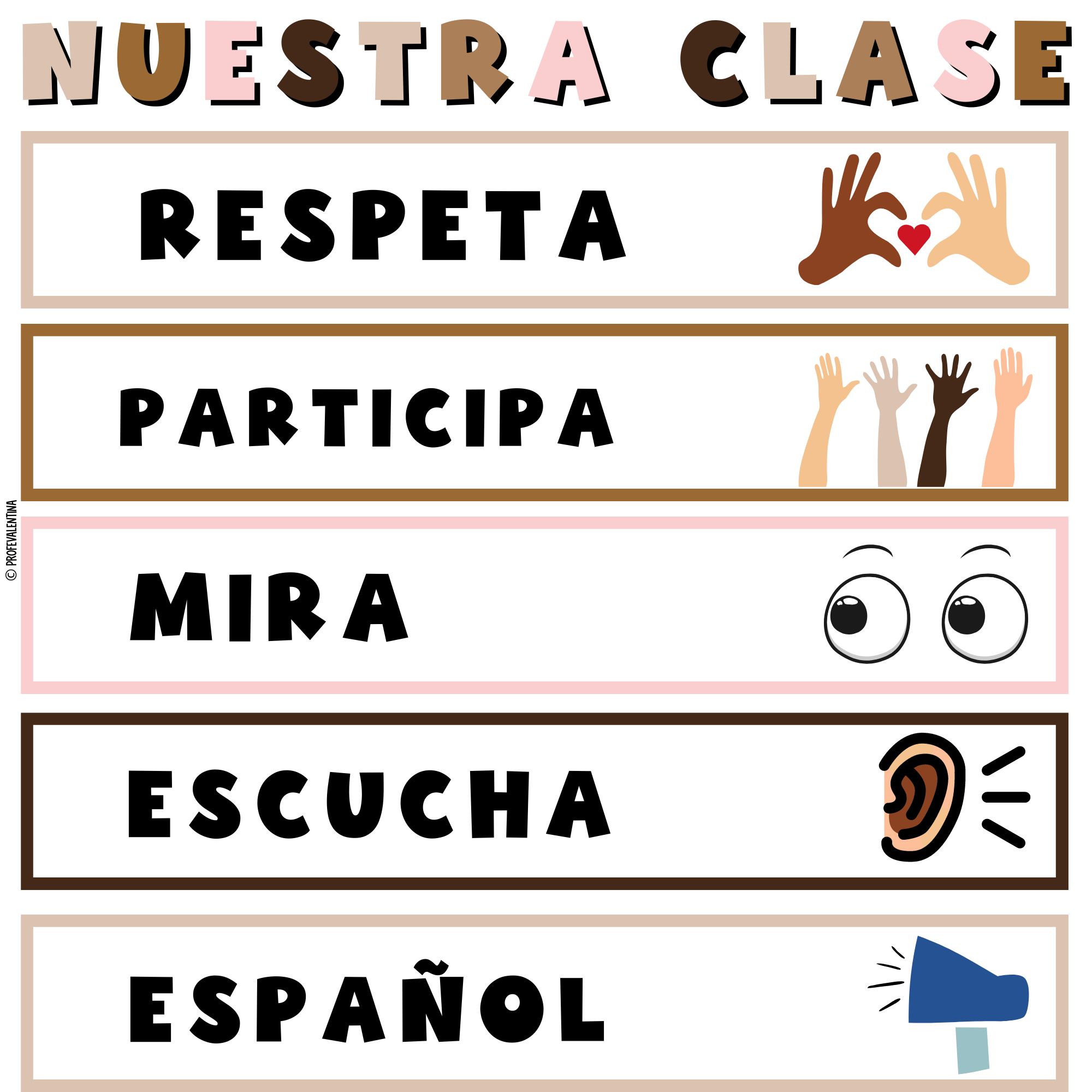 Reglas del salón de clases para el respeto y la convivencia