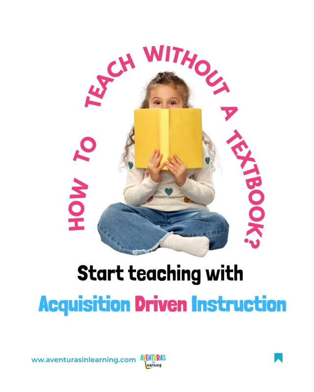 New to Acquisition-Driven Instruction? This post breaks it down into easy steps to help you move away from textbooks and start teaching for language acquisition. 

#comprehensibleinput #languageacquisition #profe #aventurasinlearning #iteachspanish #acquisitiondriveninstruction